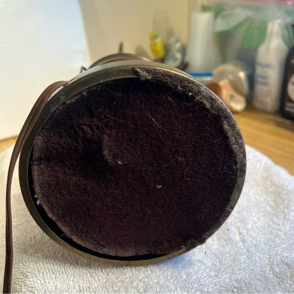 Vintage Nautical Lantern Electric Lamp Green Glass Lantern Base 3-Way Lamp - Picture 15 of 16